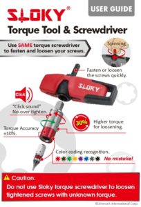 SLOKY - Chaves Torx - User Guide | uWin - Revendedor em Portugal